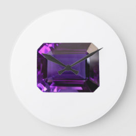 Amethyst Gemstone vom Lila Februar Große Wanduhr