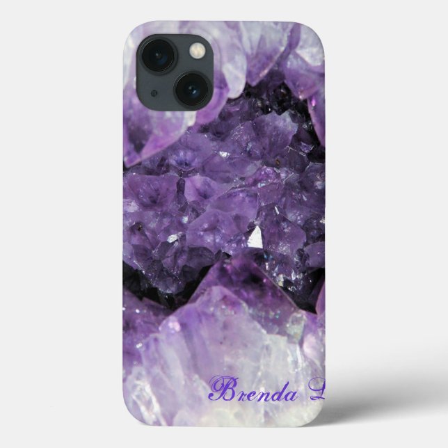 Amethyst Geode 3D iPad Gehäuse Personalize* Case-Mate iPhone Hülle (Rückseite)