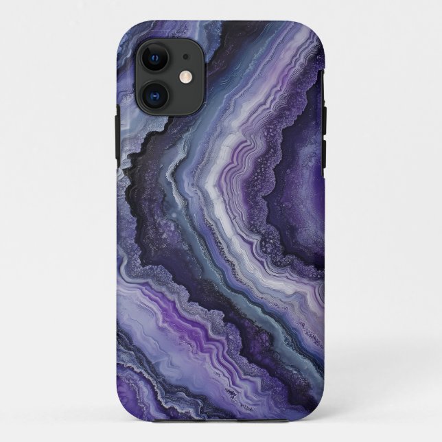 Amethyst Geode Fluid Pour Case-Mate iPhone Hülle (Rückseite)