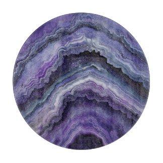 Amethyst Geode Fluid Pour Schneidebrett