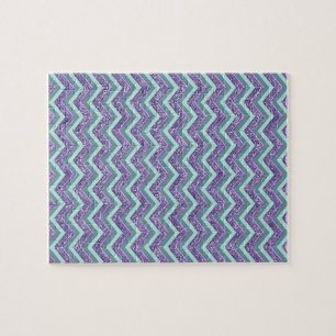 Amethyst Glass Zigzag Muster