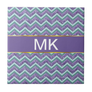 Amethyst Glass Zigzag Muster Fliese