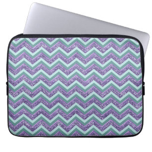 Amethyst Glass Zigzag Muster Laptopschutzhülle