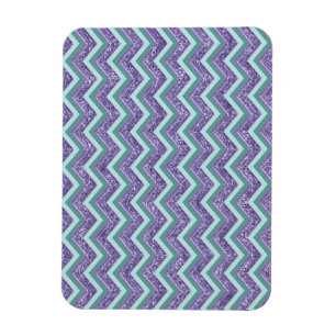 Amethyst Glass Zigzag Muster Magnet
