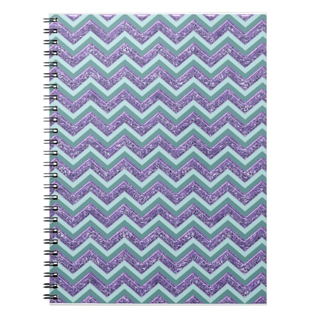 Amethyst Glass Zigzag Muster Notizblock (Vorderseite)