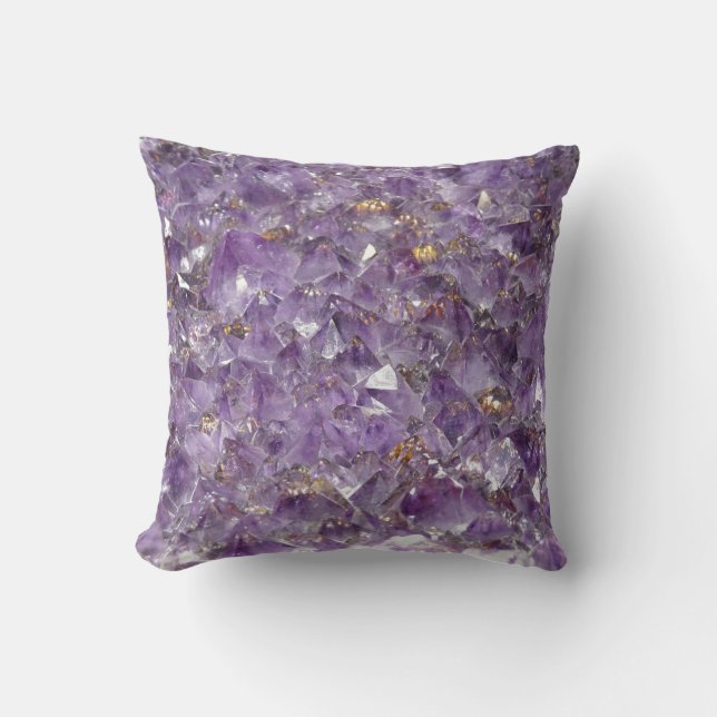 Amethyst Glitzern Kissen (Vorderseite)