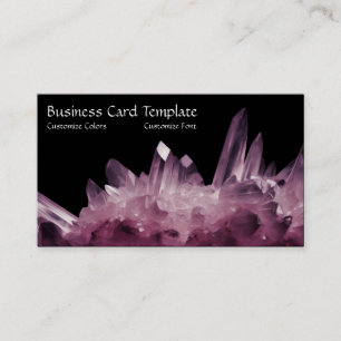 Amethyst Healing Crystals Business Card Visitenkarte