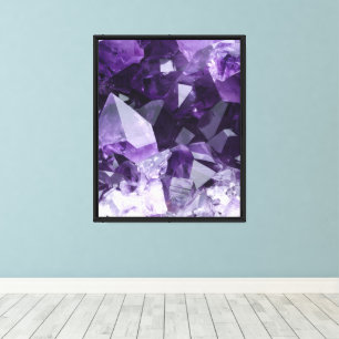 Amethyst-Heilsteincluster Leinwanddruck