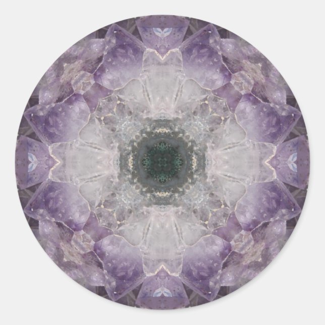 Amethyst Hello Design! Runder Aufkleber (Vorderseite)