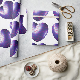 Amethyst-Herz gefüllt mit Liebe Geschenkpapier
