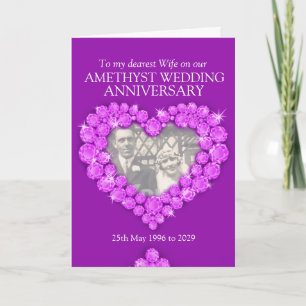 Amethyst Hochzeitstag Ehefrau Foto Karte
