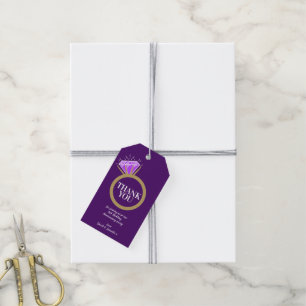 Amethyst Hochzeitstag Ring danke Ihnen zu Gunsten Geschenkanhänger