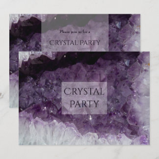 Amethyst Höhle Crystal Party Einladung