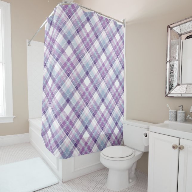 Amethyst Hues Kariert Duschvorhang (Beispiel)