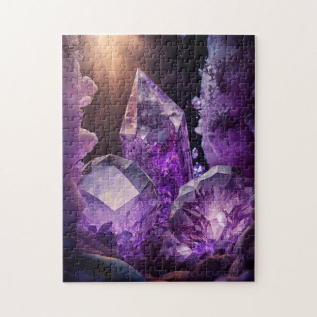 Amethyst Jewel Gemstones heilende Kristalle (Vertikal)