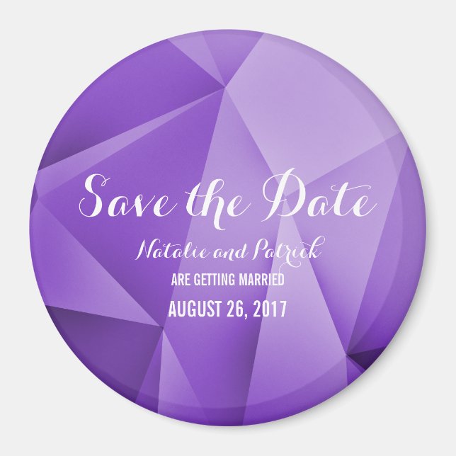 Amethyst Jewel Tones Speichern Sie das Date Magnet (Vorne)