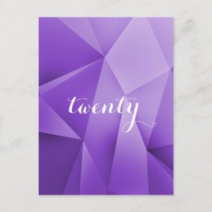 Amethyst Jewel Tones Tischnummer Postcard