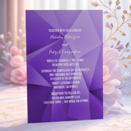 Amethyst Jewel Tones Wedding Einladung