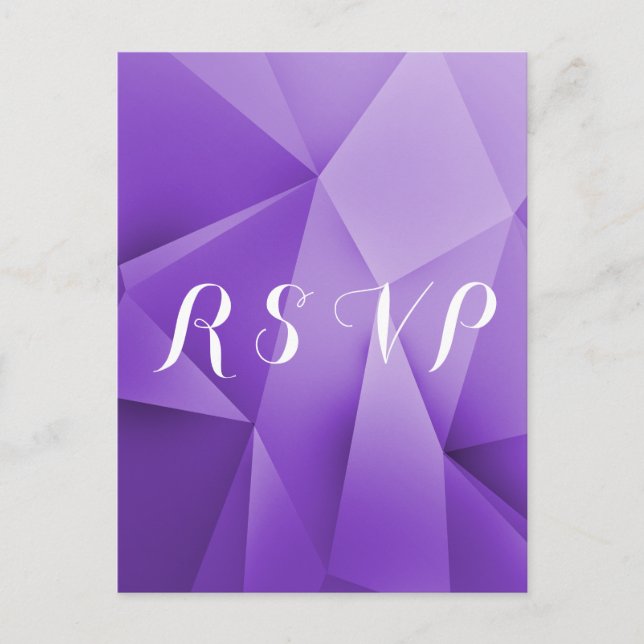 Amethyst Jewel Tones Wedding RSVP Postcard Einladungspostkarte (Vorderseite)