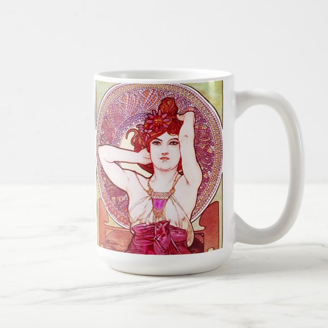 Amethyst Kaffeetasse Alphonse Mucha (Rechts)