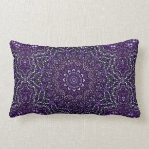 Amethyst Kaleidoskop-Mandala Lendenkissen