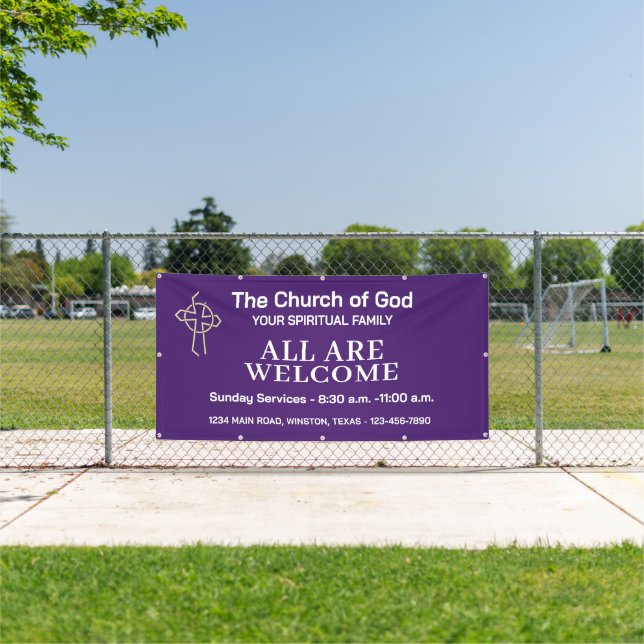 Amethyst Kirchenbanner mit Ihrem Logo Banner (Insitu)