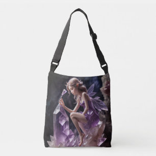 Amethyst Kristall Fantasy Feenprinzessin Tragetaschen Mit Langen Trägern