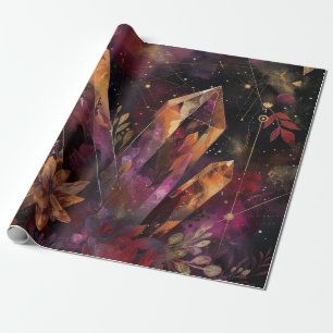 Amethyst-Kristall-Galaxie-Himmelsmuster Geschenkpapier