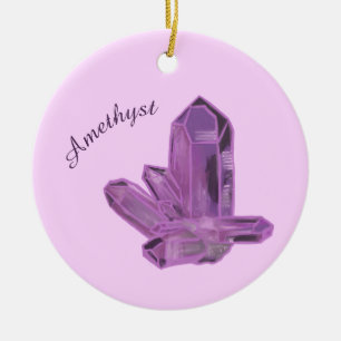 Amethyst-Kristall-Ornament – Schutz & Ruhe  Keramik Ornament