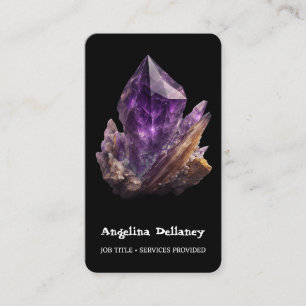 Amethyst-Kristallcluster Visitenkarte