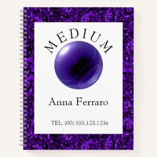 Amethyst Kristallkugel Glitter Medium Hellseherin Notizbuch