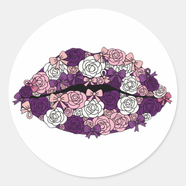 Amethyst-Kuss Runder Aufkleber (Vorderseite)