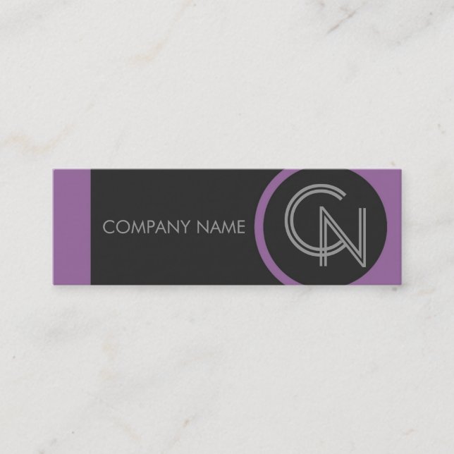 Amethyst Lila Bold Mini Visitenkarte (Vorderseite)