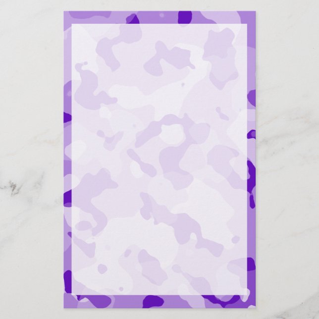 Amethyst Lila Camouflage; Camouflage Briefpapier (Vorderseite)