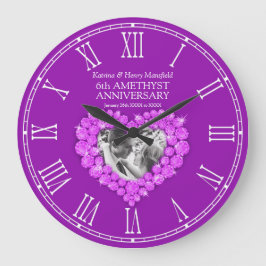 Amethyst lila Foto 6. Große Wanduhr