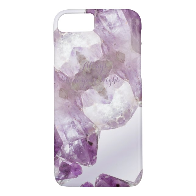 Amethyst Lila Gemstone KristallQuarz Case-Mate iPhone Hülle (Rückseite)