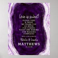 Amethyst Lila Geode Liebe ist ein süßes Hochzeitsz