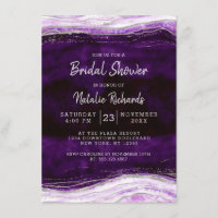Amethyst Lila Geode Slice Wedding Brautparty