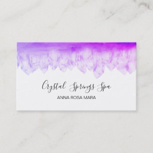 *~* Amethyst lila Lavendelwatercolor-Kristalle Visitenkarte