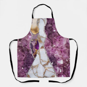 Amethyst Lila Luxus Elegant Liquid Texture Schürze