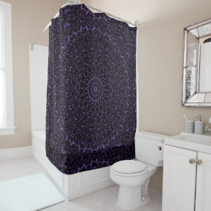 Amethyst Lila Mandala mit komplizierter Symmetrie Duschvorhang