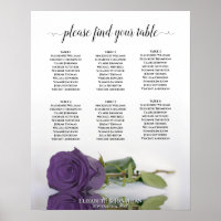 Amethyst Lila Rose 6 Tabelle Hochzeitstabelle