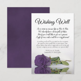Amethyst Lila Rose Hochzeit wünscht gutes Gedicht Begleitkarte