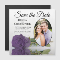 Amethyst Lila Rose Save the Date Foto Magnet