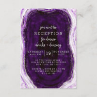 Amethyst Lila & Silver Geode Wedding Reception
