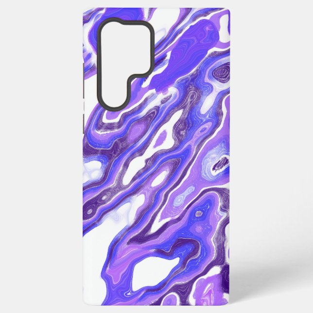 Amethyst Lila Violet Farbenfrohe Abstrakte Marmorp Samsung Galaxy Hülle (Rückseite)