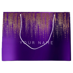 Amethyst lila weiße Pflaumen-minimaler Große Geschenktüte
