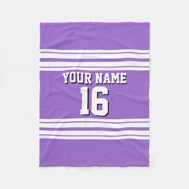 Amethyst Lila Whisky Team Jersey Name Fleecedecke (Vorderseite)