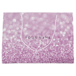 Amethyst Lila White Plum Glitzer Gefallen Geschenk Große Geschenktüte