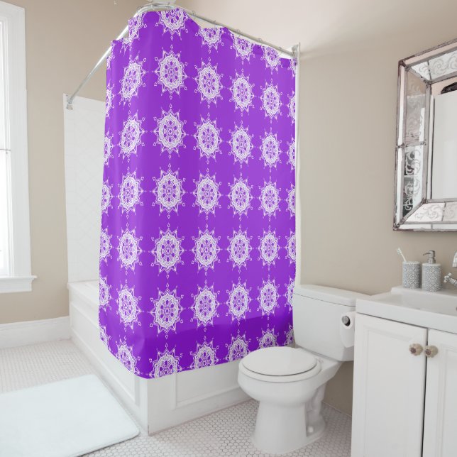 Amethyst Mandala Duschvorhang (Beispiel)